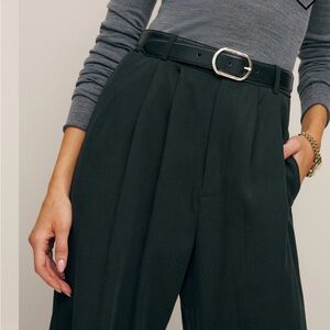 Reformation Mason Pant - Black - Hemmed 28.5